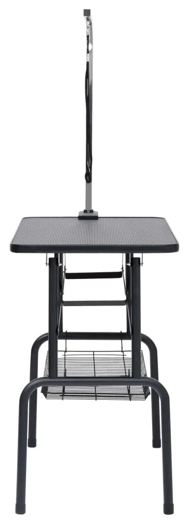 vidaXL Τραπέζι Καλλωπισμού Κατοικίδιων Ρυθμιζόμενο 1 Θηλιά &amp; Καλάθι