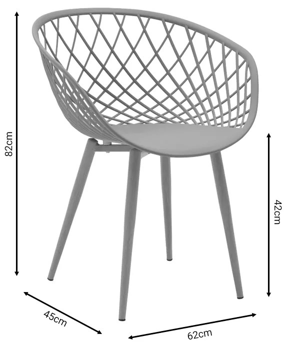 ΠΟΛΥΘΡΟΝΑ EZRA PAKOWORLD CAPPUCCINO PP-ΠΟΔΙ ΦΥΣΙΚΟ ΜΕΤΑΛΛΟ 62X42X82ΕΚ