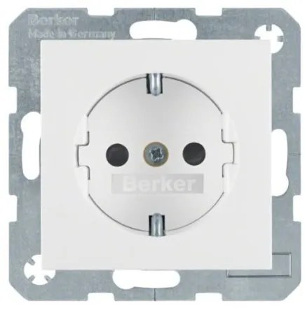 Πρίζα Σούκο Ασφαλείας Λευκό Berker S.1 41238989 Hager-41238989-Λευκό 41238989