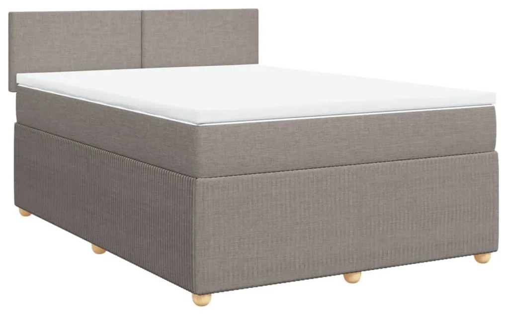 ΚΡΕΒΑΤΙ BOXSPRING ΜΕ ΣΤΡΩΜΑ TAUPE 140X190 ΕΚ. ΥΦΑΣΜΑΤΙΝΟ 3287448