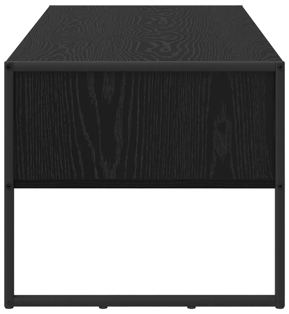 vidaXL Τραπεζάκι σαλονιού με συρτάρι Μαύρη Οξυά 100 x 46 x 40 εκ