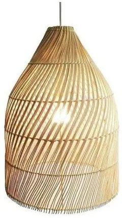 Κρεμαστό Φωτιστικό Οροφής Ε27 40W Rattan Φυσικό 124-01242-04 Luma Lighting-124-01242-04-Μπεζ 124-01242-04