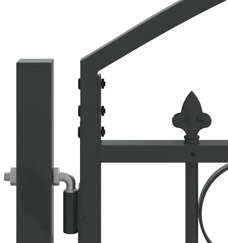 vidaXL Πύλη Φράχτη Άλλο Γκρι 400 x 200 cm Ατσάλι