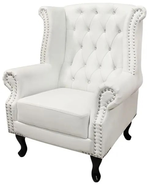 ΠΟΛΥΘΡΟΝΑ-ΜΠΕΡΖΕΡΑ T.CHESTERFIELD POLINA HM0053.02 PU ΛΕΥΚΟ ΜΑΤ 83x75x107Yεκ. - 0514302 - HM0053.02