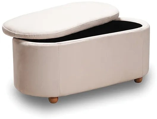 FOSTER ΣΚΑΜΠΟ VELVET BEIGE ΜΕ ΑΠΟΘ. ΧΩΡΟ 99Χ45X45εκ. 99Χ45X45εκ.