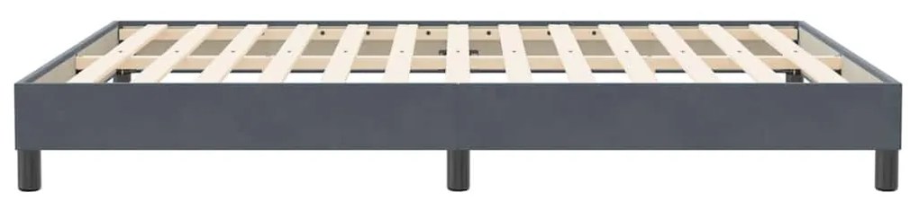 BOX SPRING ΚΡΕΒΑΤΙ ΧΩΡΙΣ ΣΤΡΩΜΑ ΣΚΟΥΡΟ ΓΚΡΙ ΒΕΛΟΥΔΙΝΟ 3315832