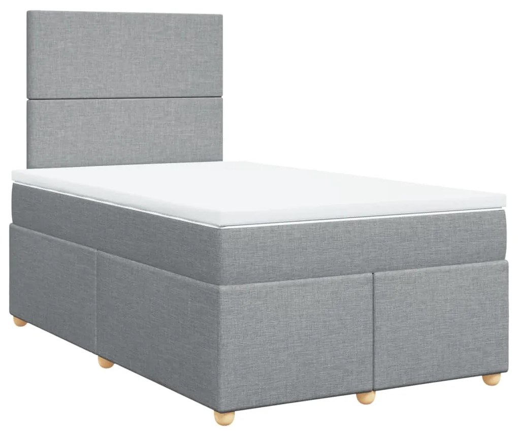 ΚΡΕΒΑΤΙ BOXSPRING ΜΕ ΣΤΡΩΜΑ ΑΝΟΙΧΤΟ ΓΚΡΙ 120X190 ΕΚ. ΥΦΑΣΜΑΤΙΝΟ 3293512