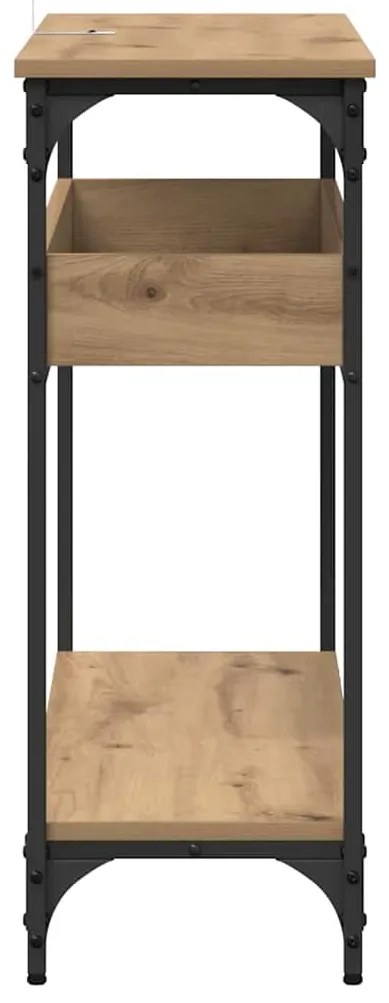 vidaXL Τραπέζι κονσόλας με ράφι artisan δρυς 100 x 29 x 75 εκ.