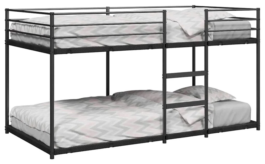 Κουκέτα χωρίς στρώμα Μαύρο 100x190 cm Ατσάλι - Μαύρο