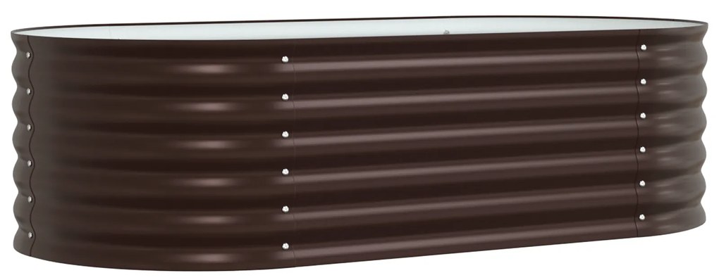 vidaXL Κήπος Ανυψωμένο Κρεβάτι Καφέ 160x80x44 εκ Γαλβανισμένο Ατσάλι