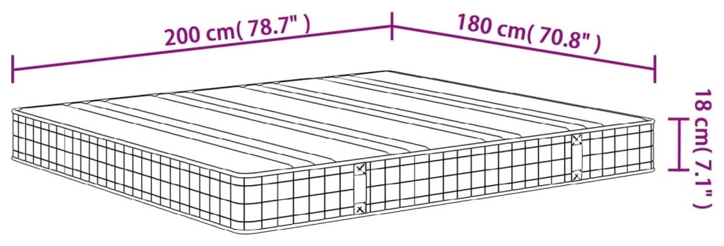 ΣΤΡΩΜΑ ΜΕ BONNELL SPRINGS ΜΕΣΑΙΑ ΣΚΛΗΡΟΤΗΤΑ 180 X 200 ΕΚ. 3206381