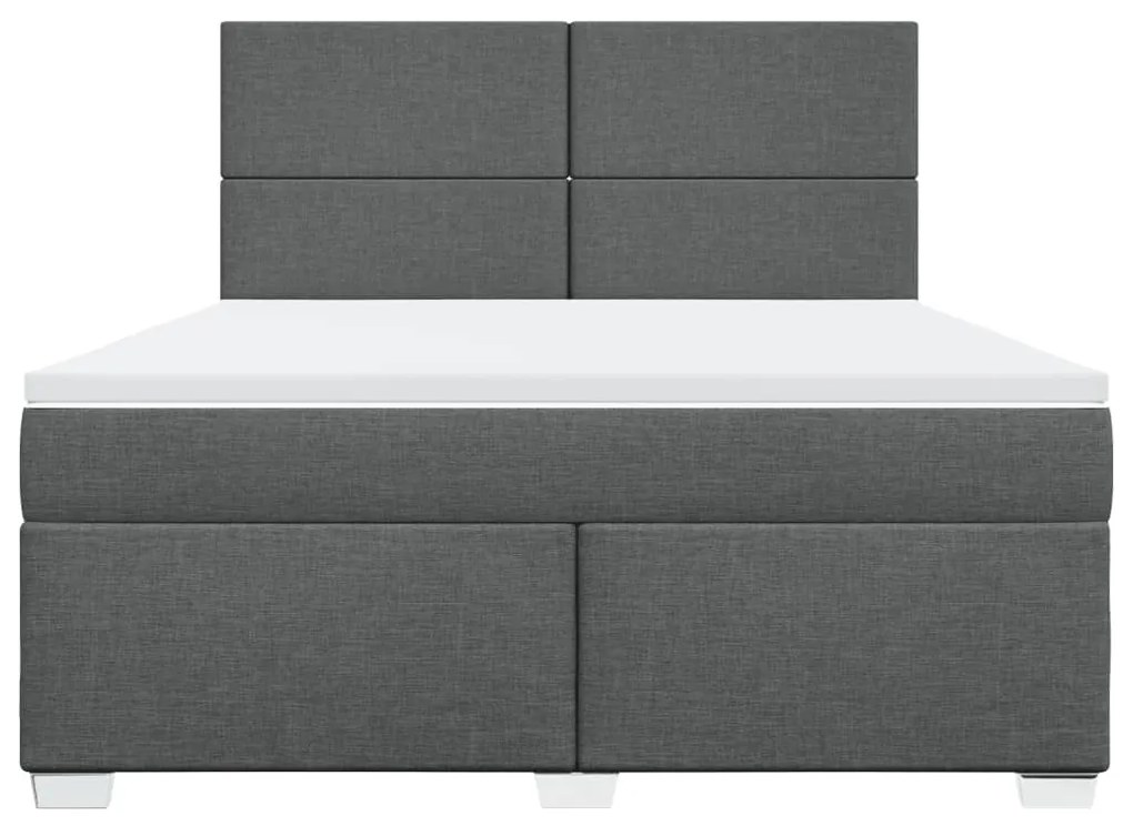 ΚΡΕΒΑΤΙ BOXSPRING ΜΕ ΣΤΡΩΜΑ ΣΚΟΥΡΟ ΓΚΡΙ 180X200 ΕΚ ΥΦΑΣΜΑΤΙΝ 3292861