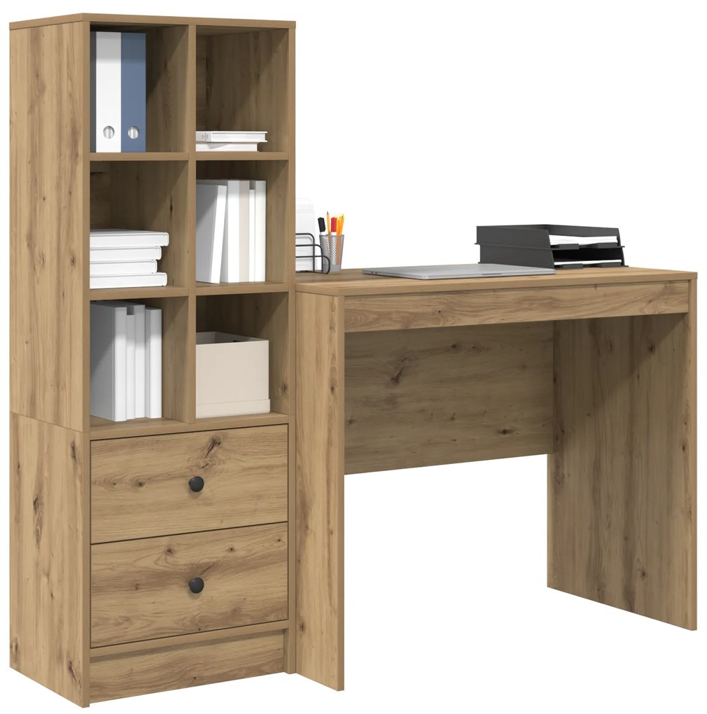 vidaXL Γραφείο με Αποθήκευση Artisan Oak Επεξεργασμένο Ξύλο
