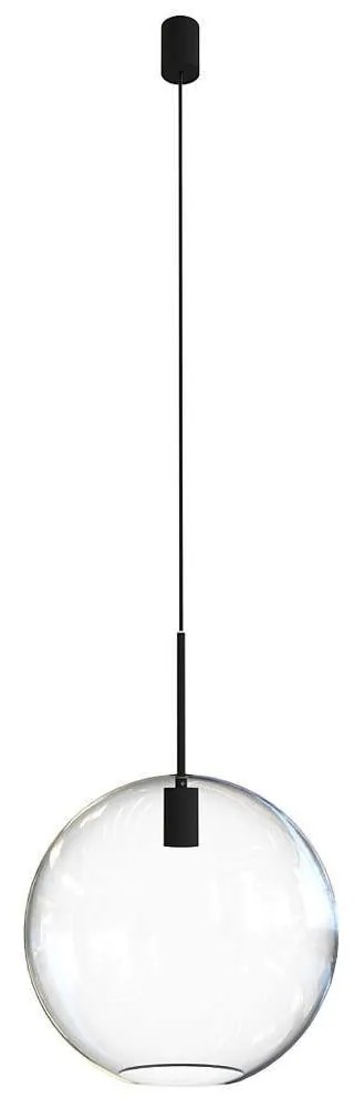 Φωτιστικό Οροφής Sphere XL 7846 E27 40W Black-Clear Nowodvorski Metal, Glass
