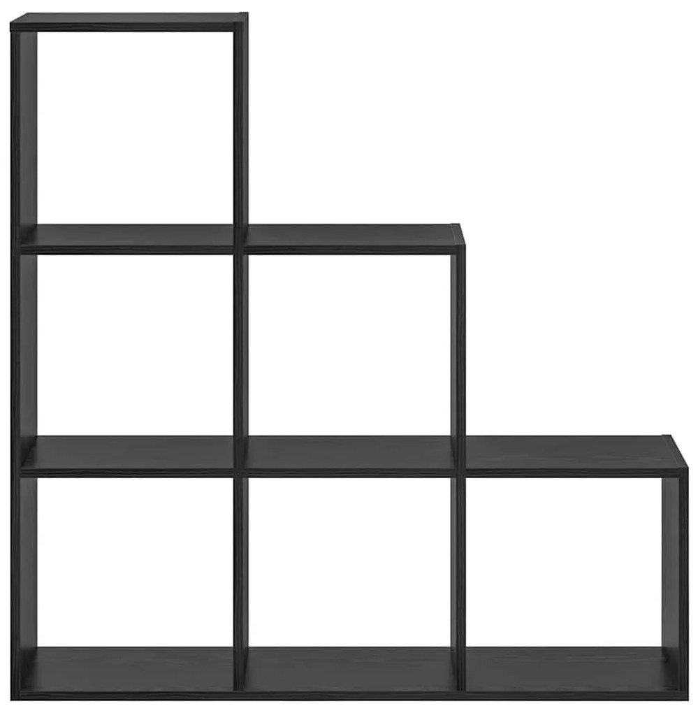 vidaXL Βιβλιοθήκη Μαύρη δρυς 99 x 29 x 99 εκ Επεξεργασμένο ξύλο