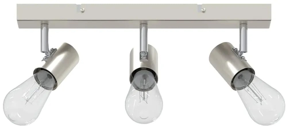 vidaXL Σποτ οροφής Βουρτσισμένο νικέλιο 38 x 6.5 x 11.5 εκ Ατσάλι