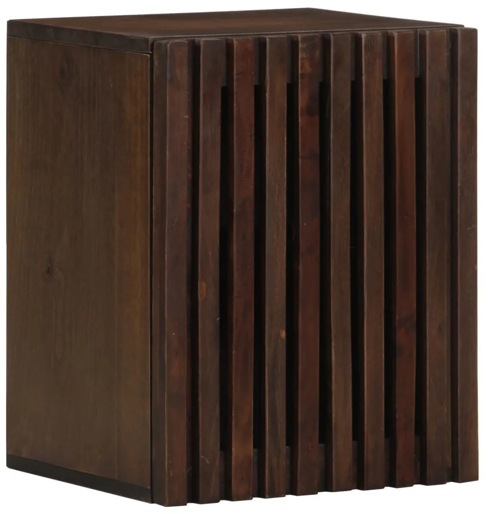 vidaXL Ντουλάπι Μπάνιου Επιτοίχιο Καφέ 38x34x48 εκ. Μασίφ Ξύλο Μάνγκο