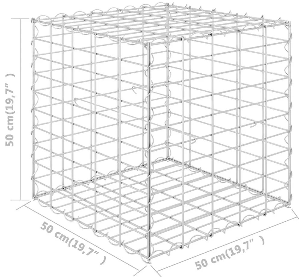 vidaXL Συρματοκιβώτιο Κύβος 50 x 50 x 50 εκ. από Ατσάλινο Σύρμα