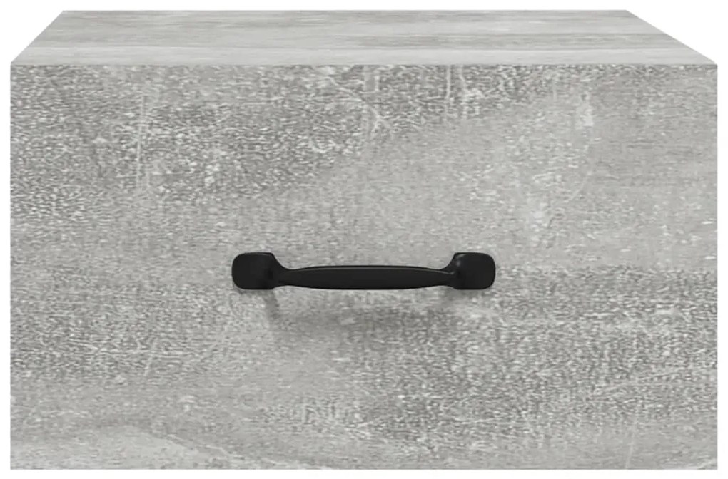 vidaXL Κομοδίνο Επιτοίχιο Γκρι Σκυροδέματος 35 x 35 x 20 εκ.