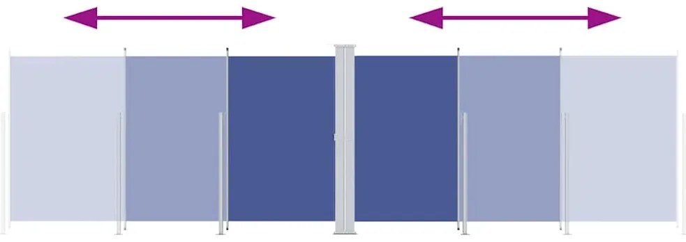 vidaXL Σκίαστρο Πλαϊνό Συρόμενο Μπλε 180 x 600 εκ.