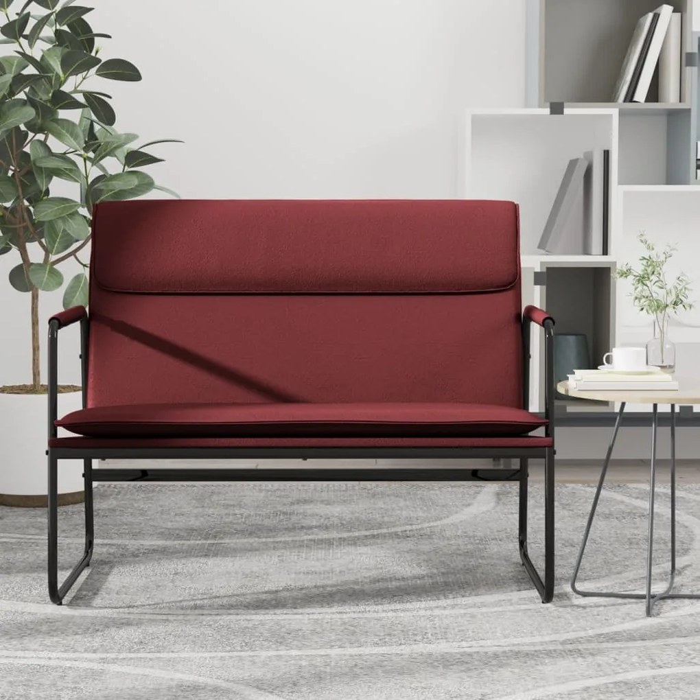 vidaXL Πάγκος Μπορντό 100x64x80 εκ. από Συνθετικό Δέρμα