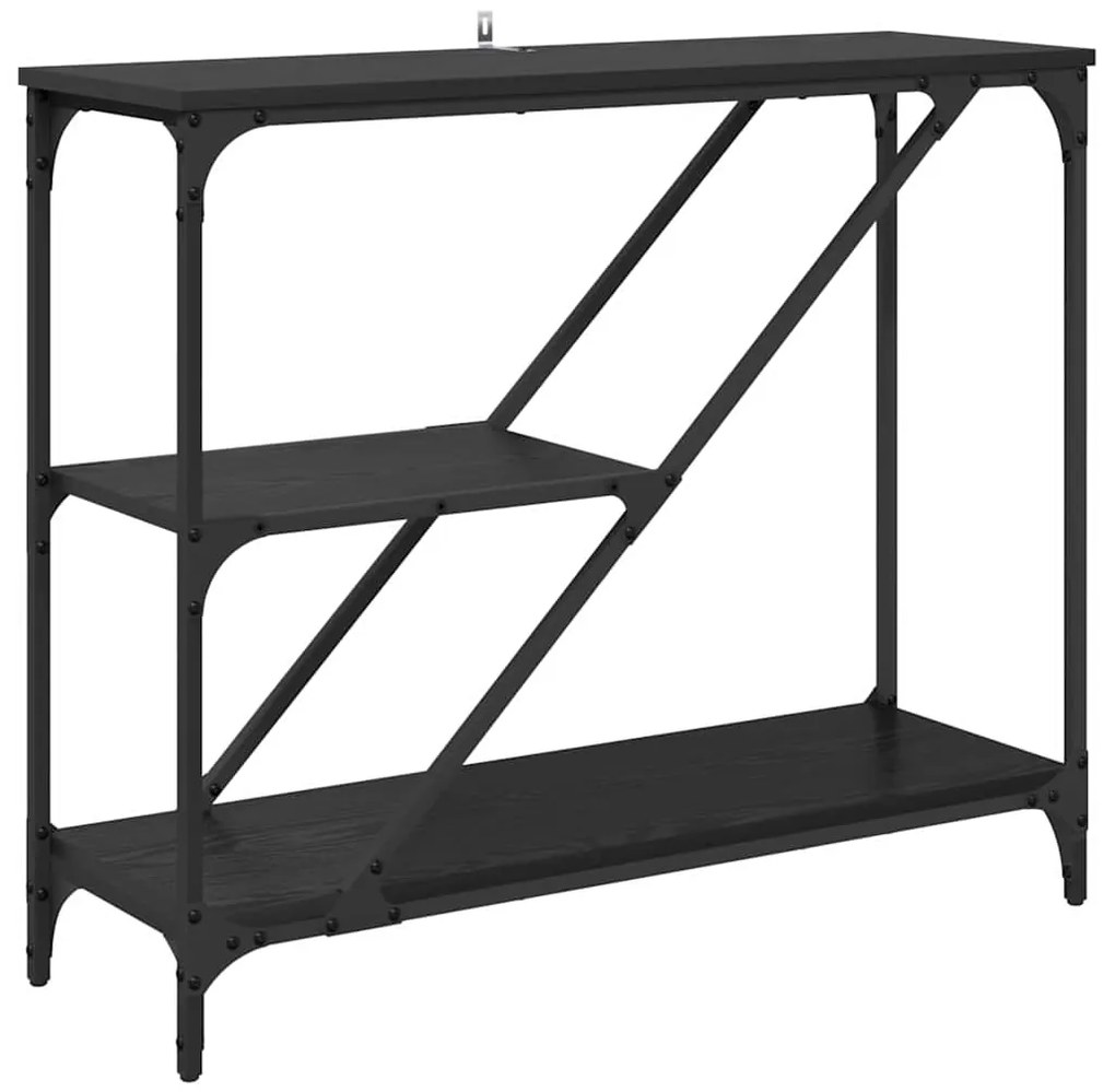 vidaXL Τραπέζι κονσόλας Μαύρη Οξυά 88,5 x 30 x 75 εκ.