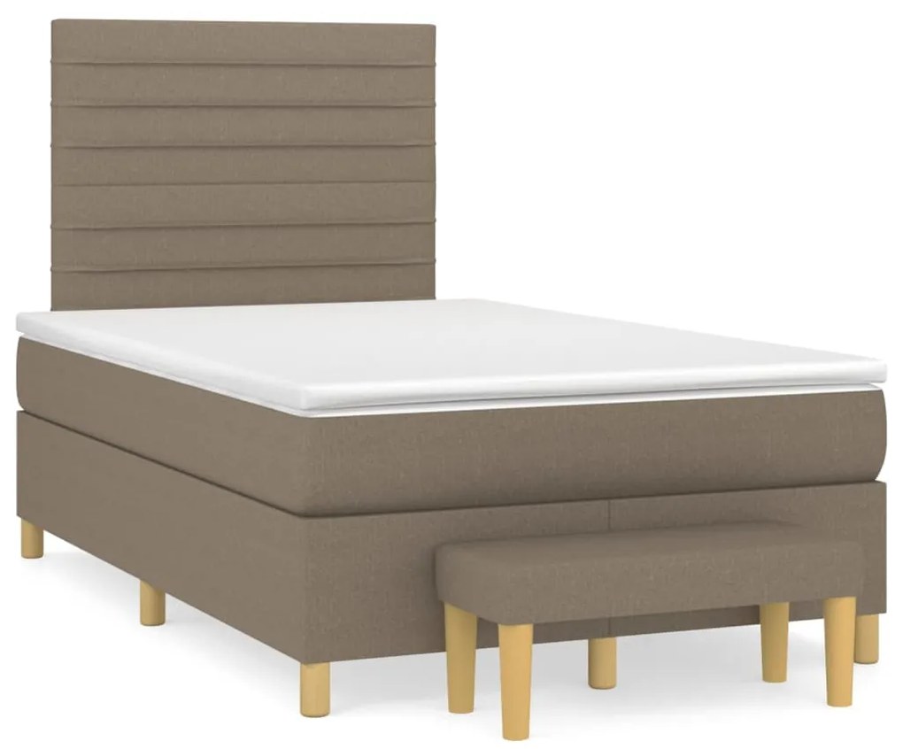 ΚΡΕΒΑΤΙ BOXSPRING ΜΕ ΣΤΡΩΜΑ TAUPE 120X200 ΕΚ. ΥΦΑΣΜΑΤΙΝΟ 3137225