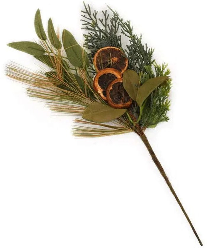 Χριστουγεννιάτικο Κλαδί 372-99-267 36cm Green-Orange