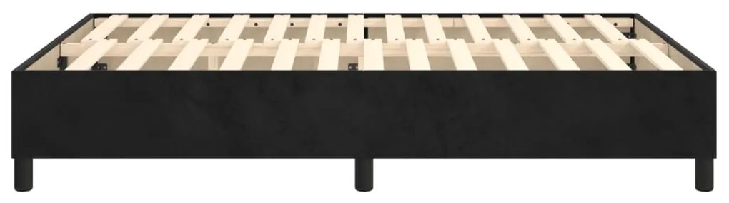vidaXL Σκελετός Κρεβατιού με Ελατήρια Μαύρο 140x190 εκ. Βελούδινο