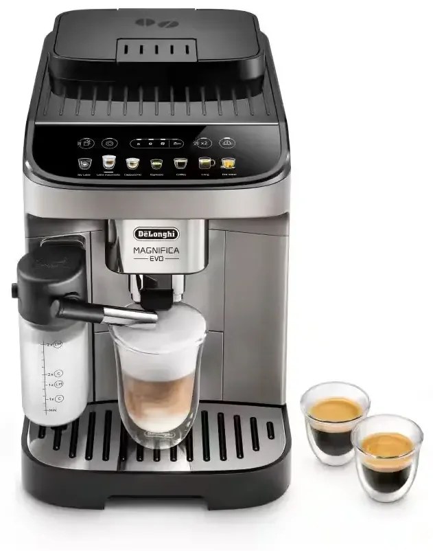 De'Longhi Magnifica Evo ECAM290.81.TB Πλήρως Αυτόματη Μηχανή Espresso 1450W Πίεσης 15bar για Cappuccino με Μύλο Άλεσης Ασημί