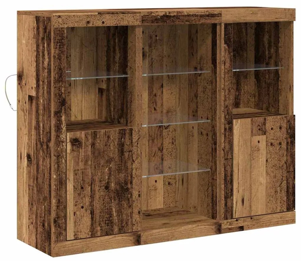 vidaXL Πλαϊνό γραφείο Παλαιό ξύλο 123 x 37 x 100 εκ Επεξεργασμένο ξύλο