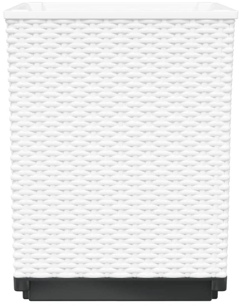 Ζαρντινιέρες 2 τεμ. Λευκές 30 x 30 x 37 εκ. από Πολυπροπυλένιο - Λευκό