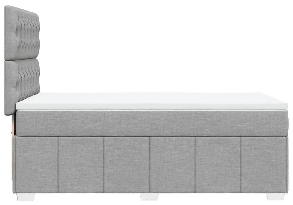 ΚΡΕΒΑΤΙ BOXSPRING ΜΕ ΣΤΡΩΜΑ ΑΝΟΙΧΤΟ ΓΚΡΙ 80X200 ΕΚ. ΥΦΑΣΜΑΤΙΝΟ 3291502