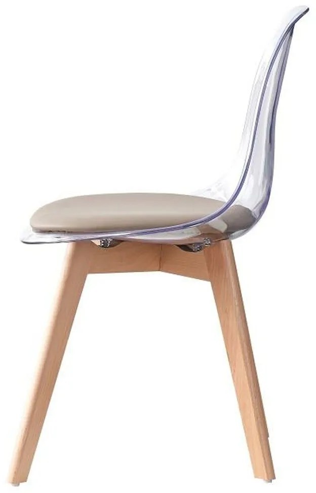 Καρέκλα Τραπεζαρίας DKD Home Decor Μπεζ Ξύλο Πολυανθρακικό 54 x 47 x 81 cm
