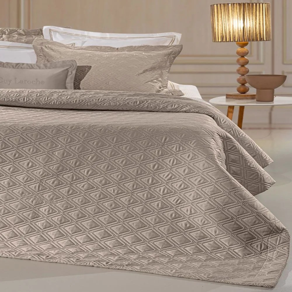 Κουβερλί Honour (Σετ 3τμχ) Taupe Guy Laroche Υπέρδιπλo 240x250cm Microsatin