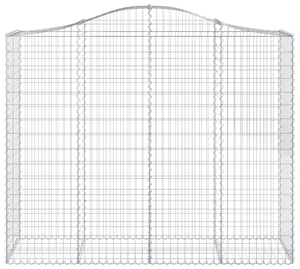 vidaXL Συρματοκιβώτιο Τοξωτό 200x50x160/180εκ. από Γαλβανισμένο Χάλυβα