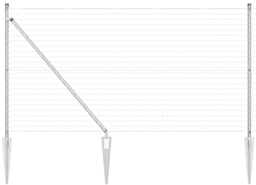vidaXL Euro Fence με 7 Σφήνες 1.4x10 μ Γαλβανισμένο Ατσάλι