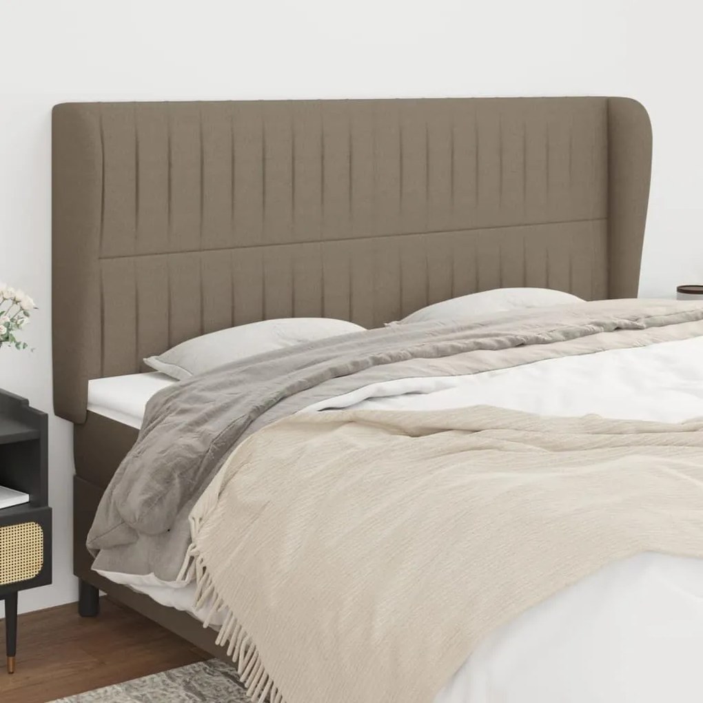 Κεφαλάρι με Πτερύγια Taupe 203x23x118/128 εκ. Υφασμάτινο 3118220