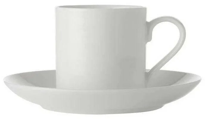 Φλυτζάνι Espresso Με Πιατάκι Straight White Basics FX0134 100ml White Maxwell &amp; Williams Porcelain