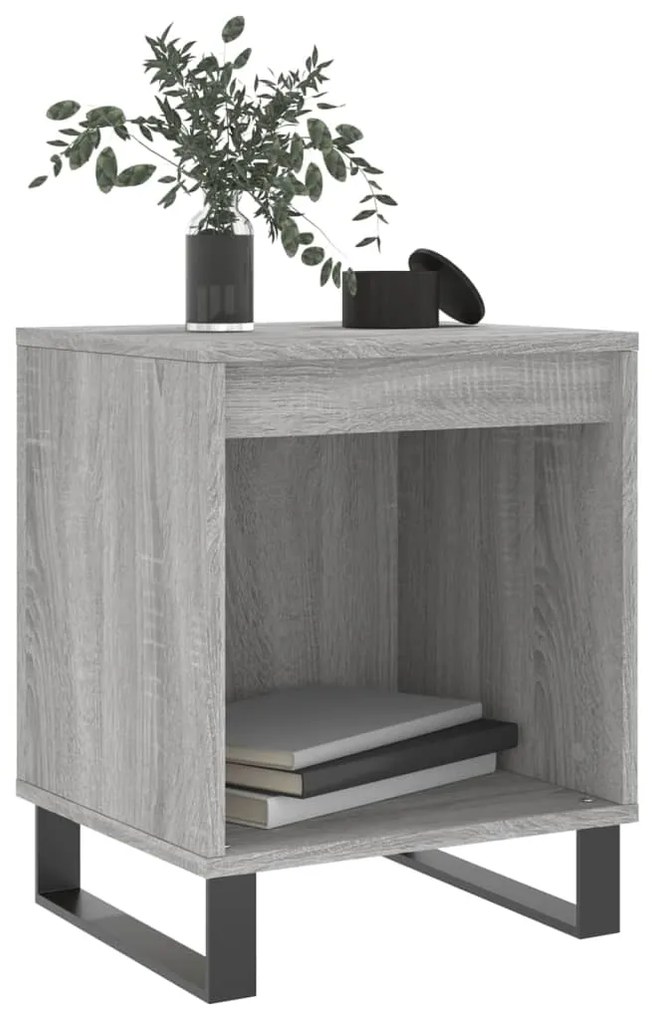 vidaXL Κομοδίνα 2 τεμ. Γκρι Sonoma 40 x 35 x 50 εκ. από Επεξεργ. Ξύλο