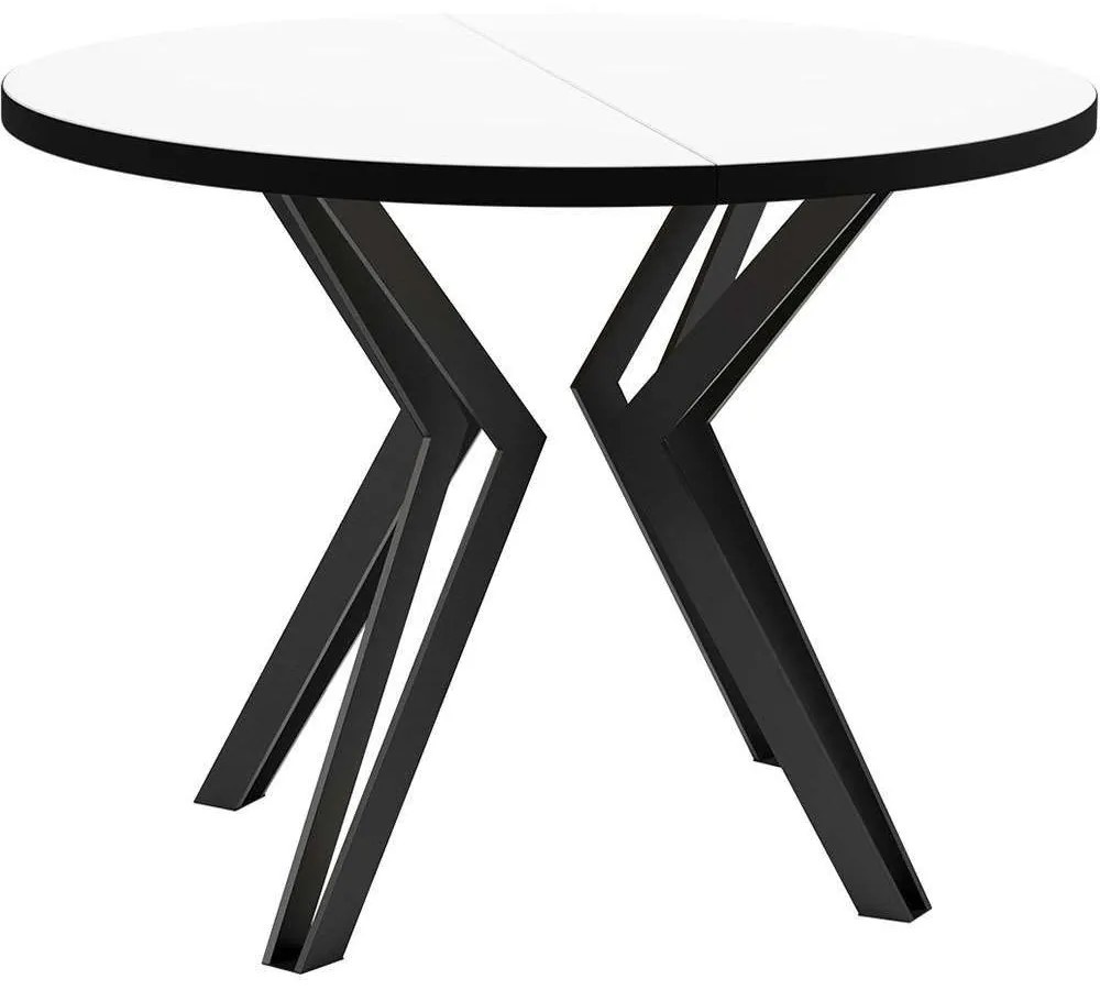 Τραπέζι Επεκτεινόμενο Randi 162749109 100/176x100x76cm White-Black Particle Board, Metal