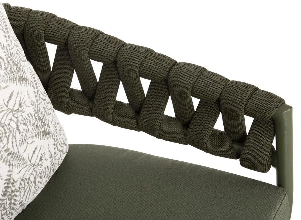 Καρέκλα - Πολυθρόνα CAMDEN C6141.09 Αλουμινίου Dark Olive με Μαξιλάρι σε Σχέδιο Print 56x60x72-87Υεκ 56x60x87 εκ.