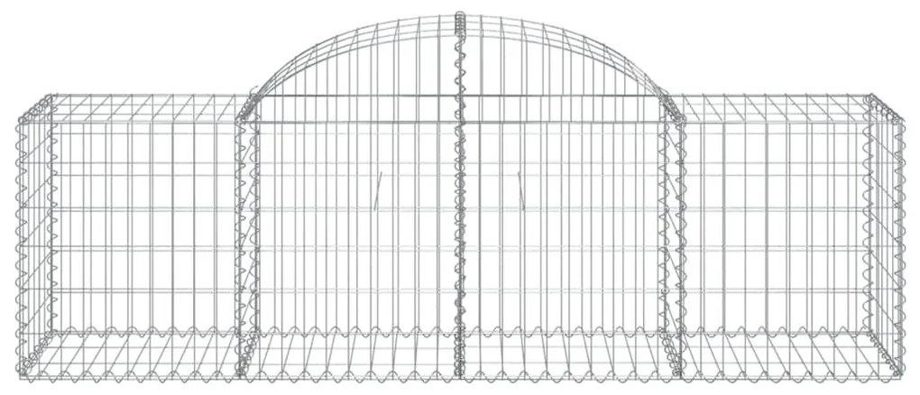 Συρματοκιβώτια Τοξωτά 50 τεμ. 200x50x60/80 εκ. Γαλβαν. Ατσάλι - Ασήμι