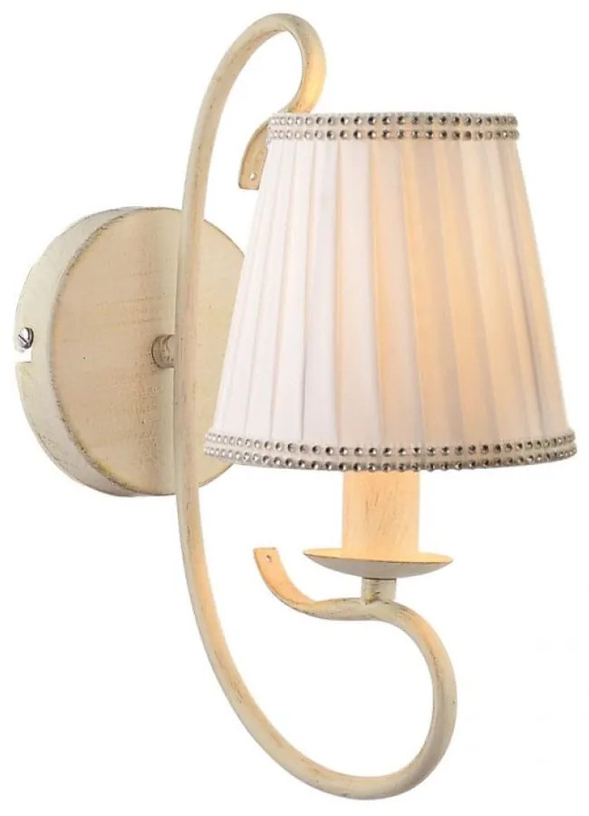 Φωτιστικό Τοίχου - Απλίκα DL7611C 1XE14 22,9ΧΗ31,3cm Dijon White Patine Aca Decor Metal