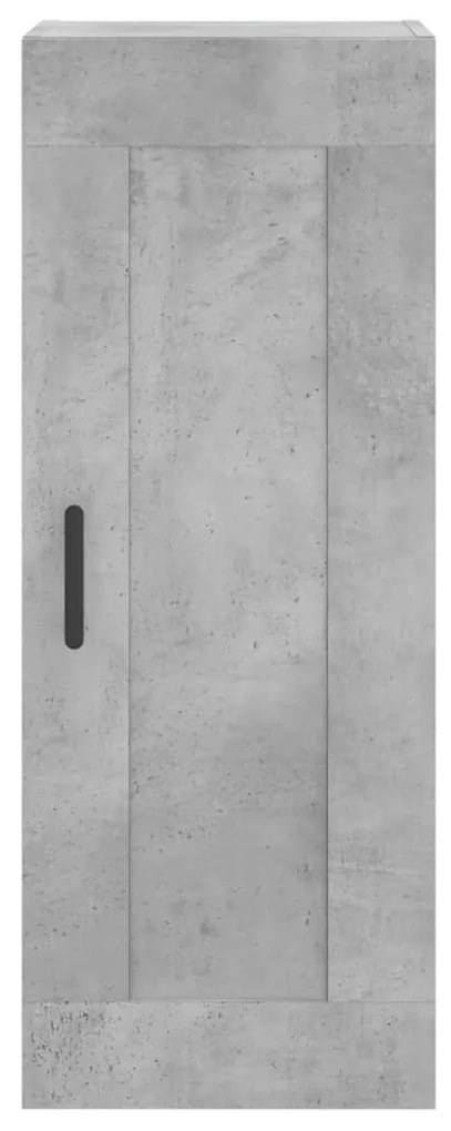 vidaXL Ντουλάπι Γκρι Σκυροδέματος 34,5x34x180 εκ. Επεξεργασμένο Ξύλο