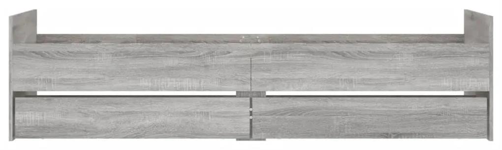 Πλαίσιο Κρεβατιού με Συρτάρια Γκρι Sonoma 90 x 190 εκ. - Γκρι