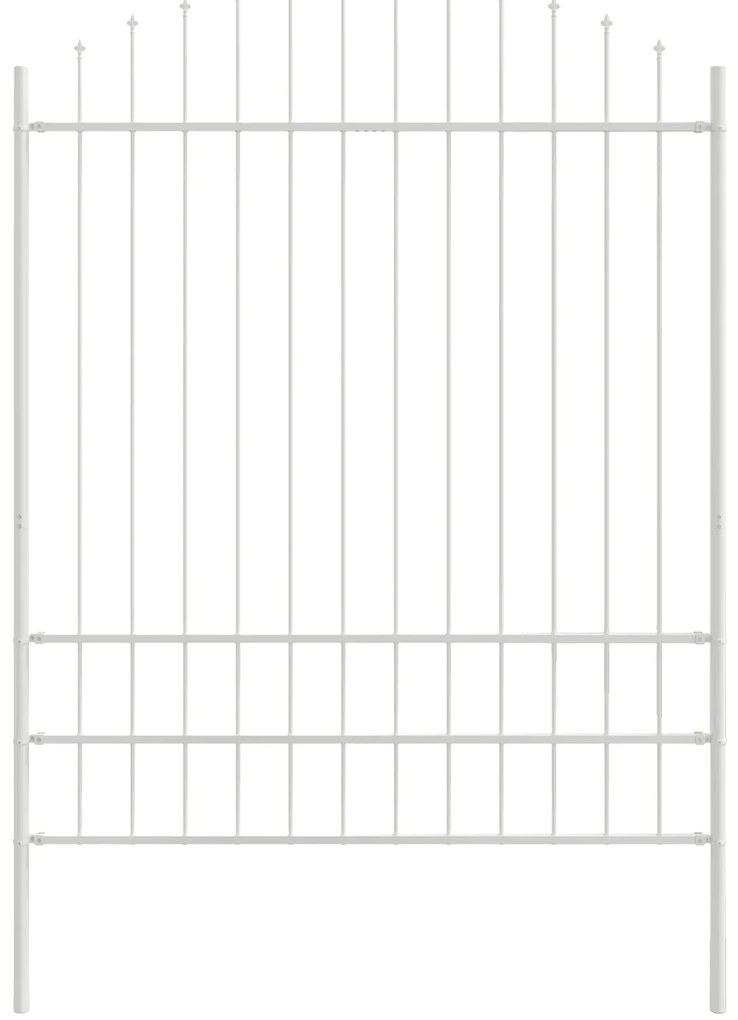 vidaXL Φράχτης Κήπου με Hoop Top Λευκό 5.1x2μ από Χάλυβα