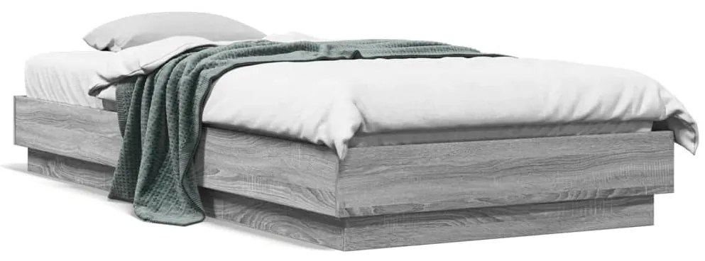 vidaXL Πλαίσιο Κρεβατιού Γκρι Sonoma 100x200 εκ. Επεξεργασμένο Ξύλο