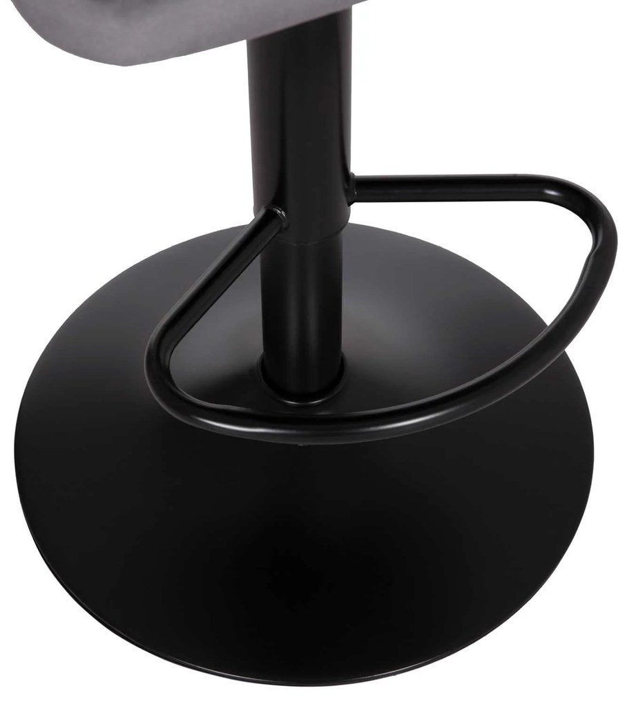 ΣΚΑΜΠΟ ΜΠΑΡ ΠΕΡΙΣΤΡΕΦΟΜΕΝΟ DIANA HM202.41 ΓΚΡΙ ΒΕΛΟΥΔΟ--ΜΕΤΑΛΛΟ ΜΑΥΡΟ ΜΑΤ 44x52x109Υεκ