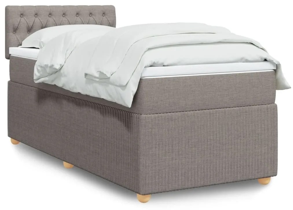 ΚΡΕΒΑΤΙ BOXSPRING ΜΕ ΣΤΡΩΜΑ TAUPE 90X200 ΕΚ. ΥΦΑΣΜΑΤΙΝΟ 3289650